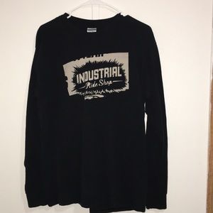 Black “industrial ride shop”